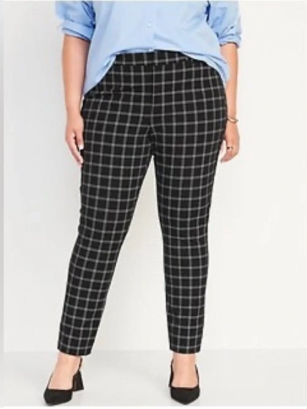 Old Navy High-Waisted Plaid Pixie Skinny Ankle Pants Size 20